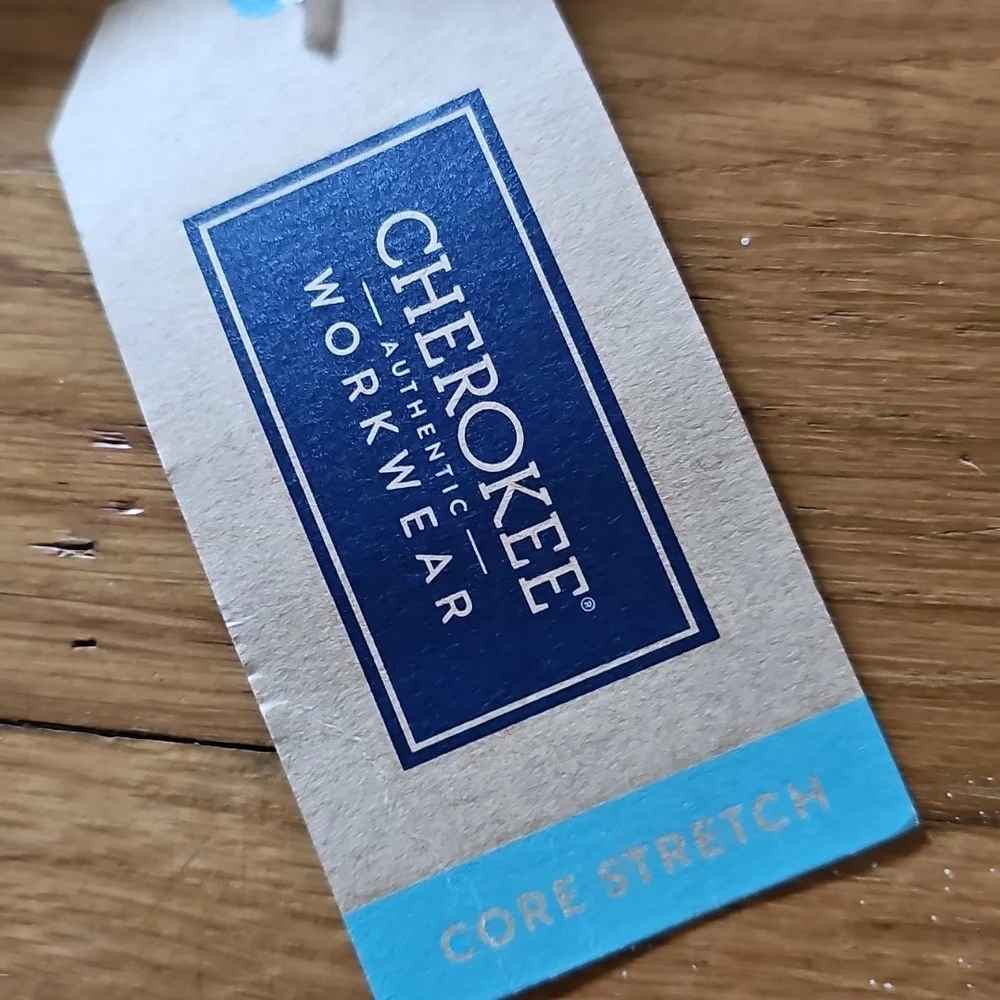 Cherokee Galaxy Blue Short Sleeve VNeck Medical Scrub Top Women's Size Large NWT - Picture 13 of 15